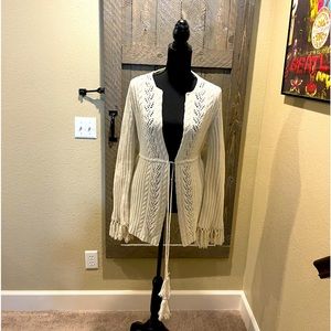 The Limited Vintage Fringe Knit Sweater